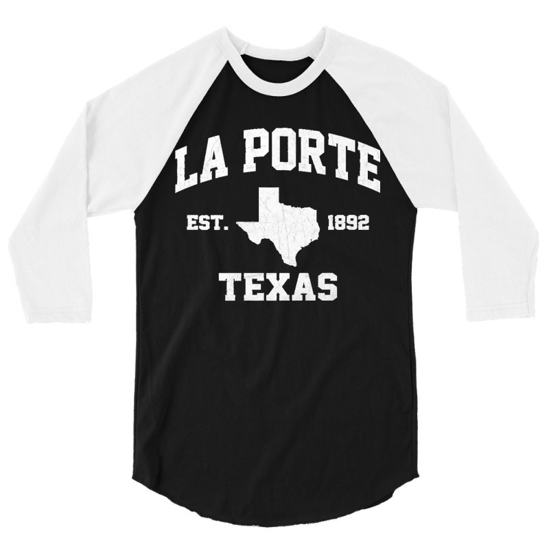 La Porte Texas Tx Vintage State Athletic Style Premium 3/4 Sleeve Shirt | Artistshot