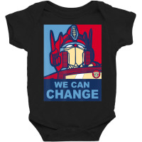 Us Transformers Optimus Prime Propaganda Obama 01 Baby Bodysuit | Artistshot