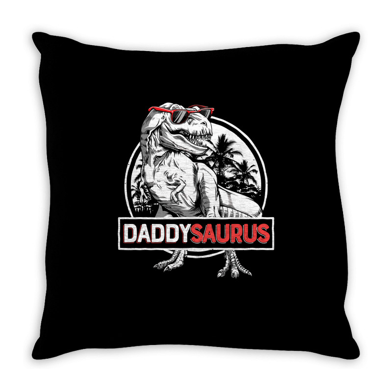 Daddy Saurus T Rex Dinosaur Men Father's Day Family Matching Pullover Throw Pillow | Artistshot