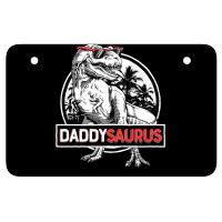 Daddy Saurus T Rex Dinosaur Men Father's Day Family Matching Pullover Atv License Plate | Artistshot