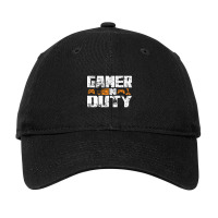 Gamer On Duty Wht Adjustable Cap | Artistshot