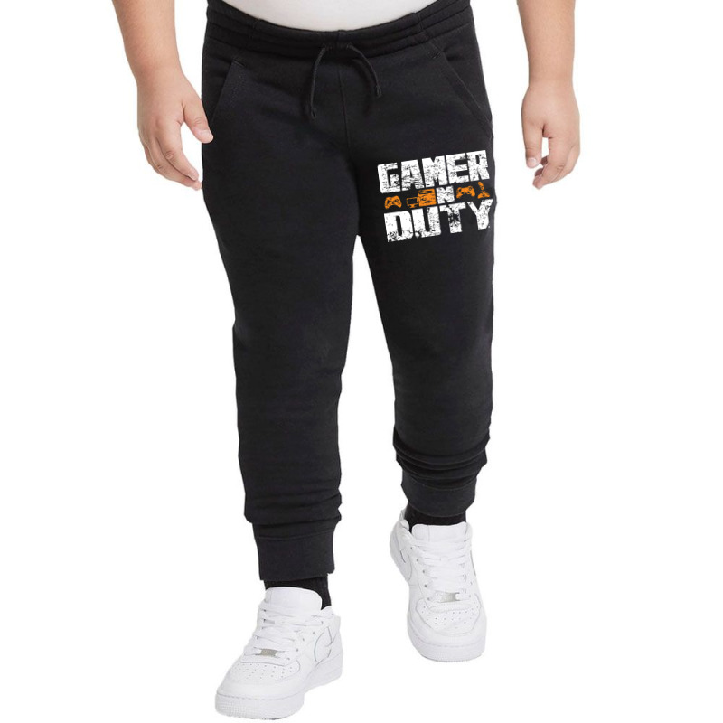 Gamer On Duty Wht Youth Jogger by Beers Pulido | Artistshot