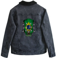 Guitar Headstock Brazil Unisex Sherpa-lined Denim Jacket | Artistshot