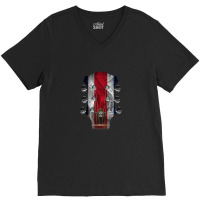 Guitar Headstock Costa Rica V-neck Tee | Artistshot