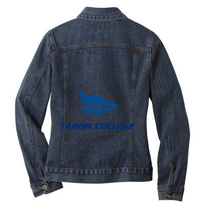 Tabor Academic In Hillsboro, Kansas Ladies Denim Jacket Designed By Ralynstore