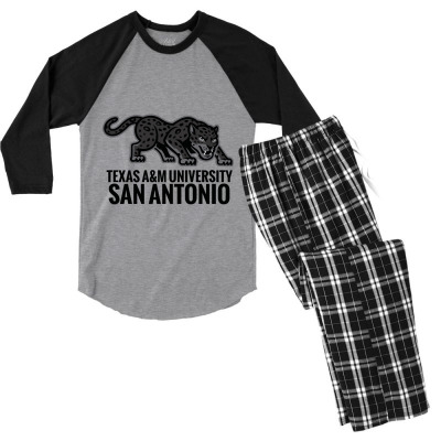 Texas A&m Academic–san Antonio Men's 3/4 Sleeve Pajama Set Designed By Ralynstore