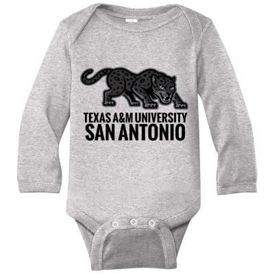 Texas A&m Academic–san Antonio Long Sleeve Baby Bodysuit Designed By Ralynstore