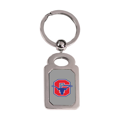 Texas Academic, Tyler Silver Rectangle Keychain Designed By Ralynstore