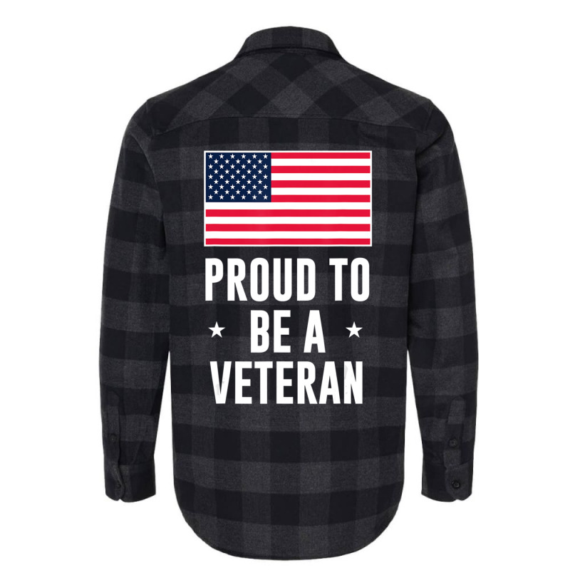 Proud To Be A Veteran With American Flag Flannel Shirt by bummercaught | Artistshot