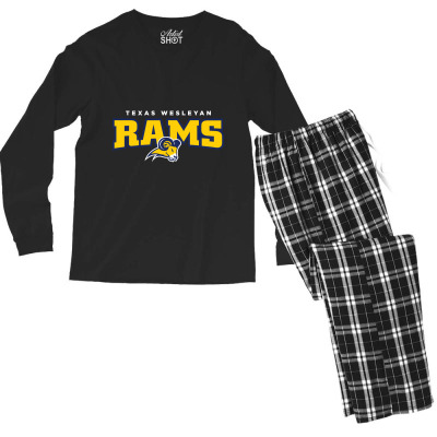 Texas Wesleyan Academic Men's Long Sleeve Pajama Set Designed By Ralynstore