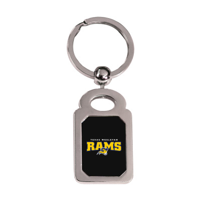 Texas Wesleyan Academic Silver Rectangle Keychain Designed By Ralynstore
