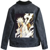 Luffy Gear 5 Smiley Unisex Sherpa-lined Denim Jacket | Artistshot