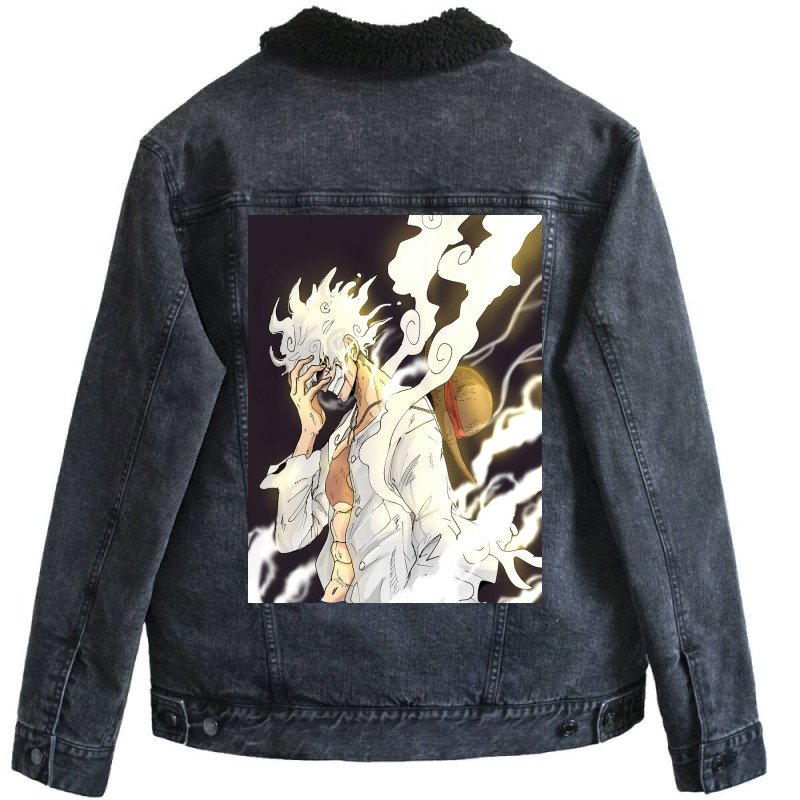 Luffy Gear 5 Smiley Unisex Sherpa-lined Denim Jacket | Artistshot