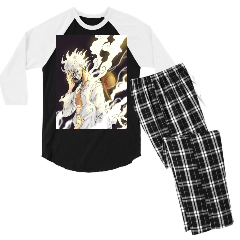 Luffy Gear 5 Smiley Men's 3/4 Sleeve Pajama Set | Artistshot