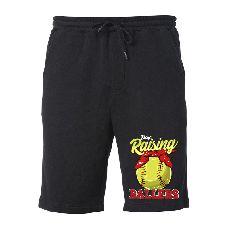 Softball Pitcher Hitter Catcher Busy Raising Ballers Funnymom Gift 139 Fleece Short | Artistshot