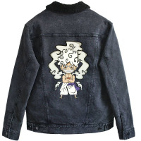 Monkey D Luff   Gear 5 Art Unisex Sherpa-lined Denim Jacket | Artistshot