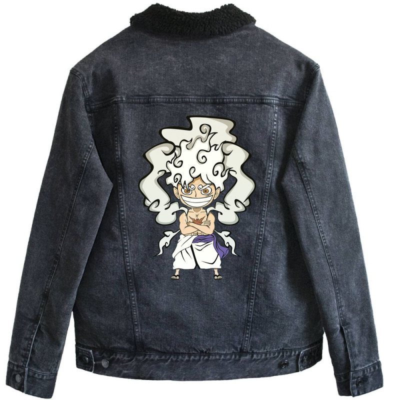 Monkey D Luff   Gear 5 Art Unisex Sherpa-lined Denim Jacket | Artistshot