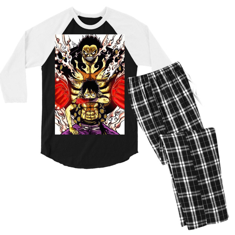 Luffy, With Gear 4 Men's 3/4 Sleeve Pajama Set | Artistshot