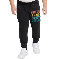 Coffee Films Sleep Repeat - Funny Films & Coffee Gift Youth Jogger | Artistshot