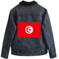 Tunisia Flag Unisex Sherpa-lined Denim Jacket | Artistshot