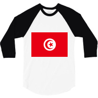 Tunisia Flag 3/4 Sleeve Shirt | Artistshot