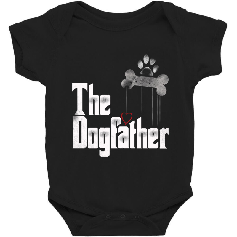 The Dogfather Dad Dog Lover Funny Baby Bodysuit by behindcedar22 | Artistshot