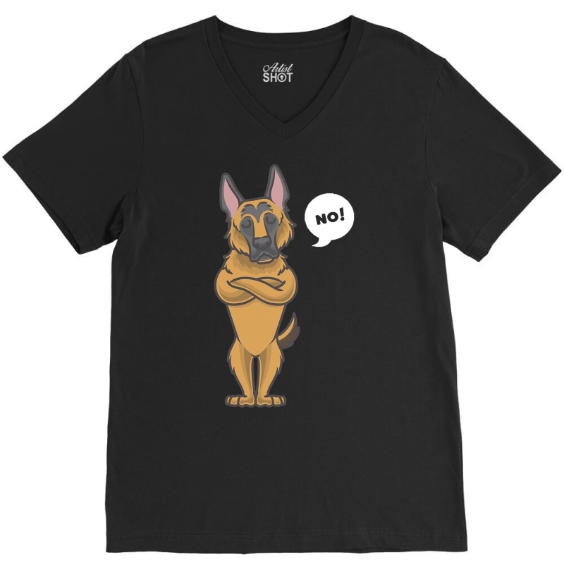 Stubborn Dog T  Shirt Stubborn German Shepherd Funny T  Shirt V-neck Tee | Artistshot