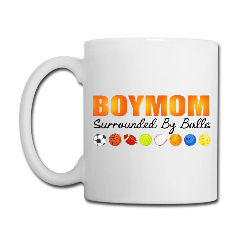 Custom Women's Boy Mom Surrounded By Balls Coffee Mug By William