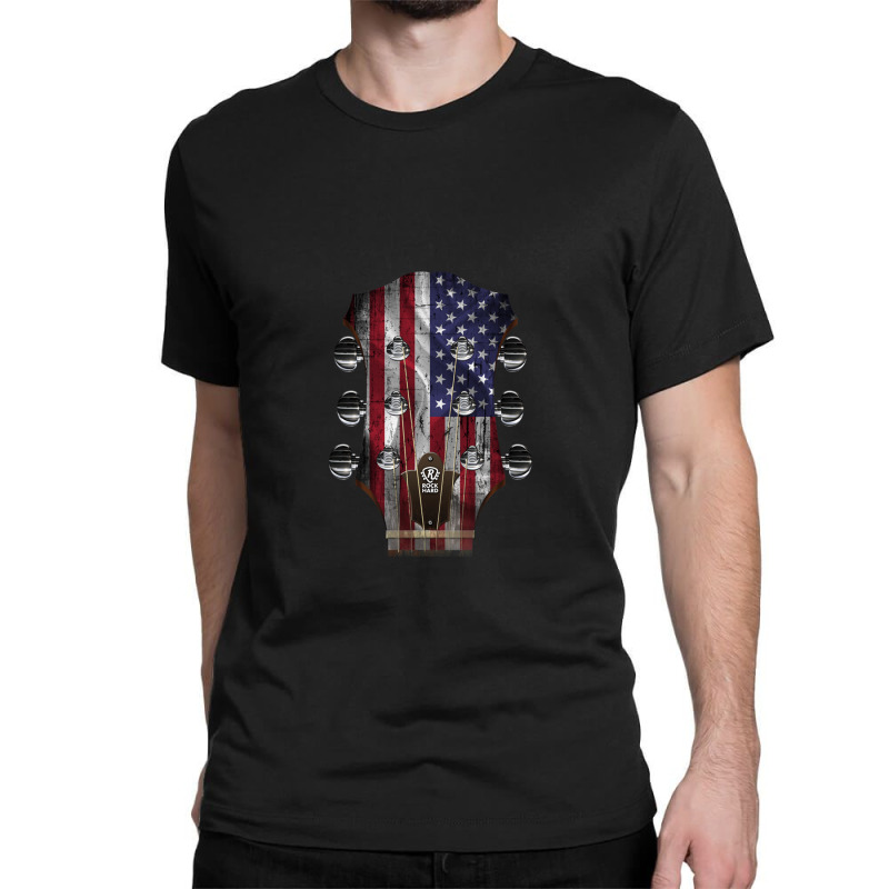 Guitar Headstock Usa Classic T-shirt by KaylaCasey | Artistshot