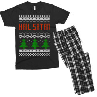 Ugly Hail Satan Christmas Men's T-shirt Pajama Set | Artistshot