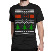 Ugly Hail Satan Christmas Classic T-shirt | Artistshot