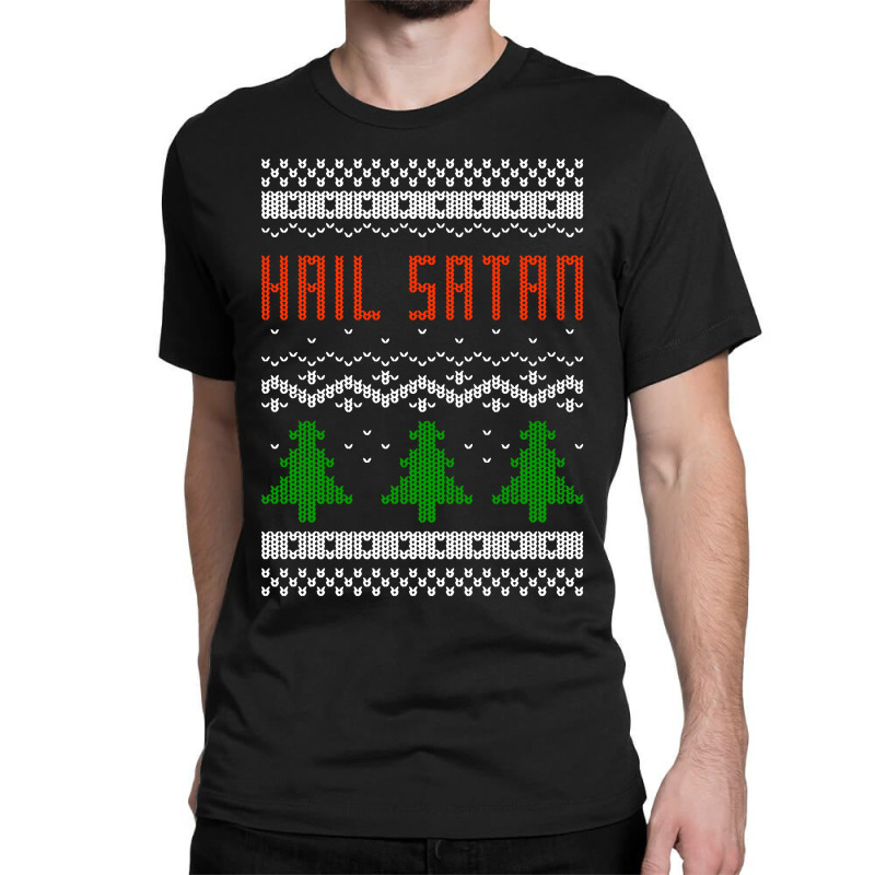 Ugly Hail Satan Christmas Classic T-shirt by William Art | Artistshot