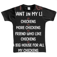 5 Things I Want In My Life Chickens & More Chickens Graphic Youth T-shirt | Artistshot