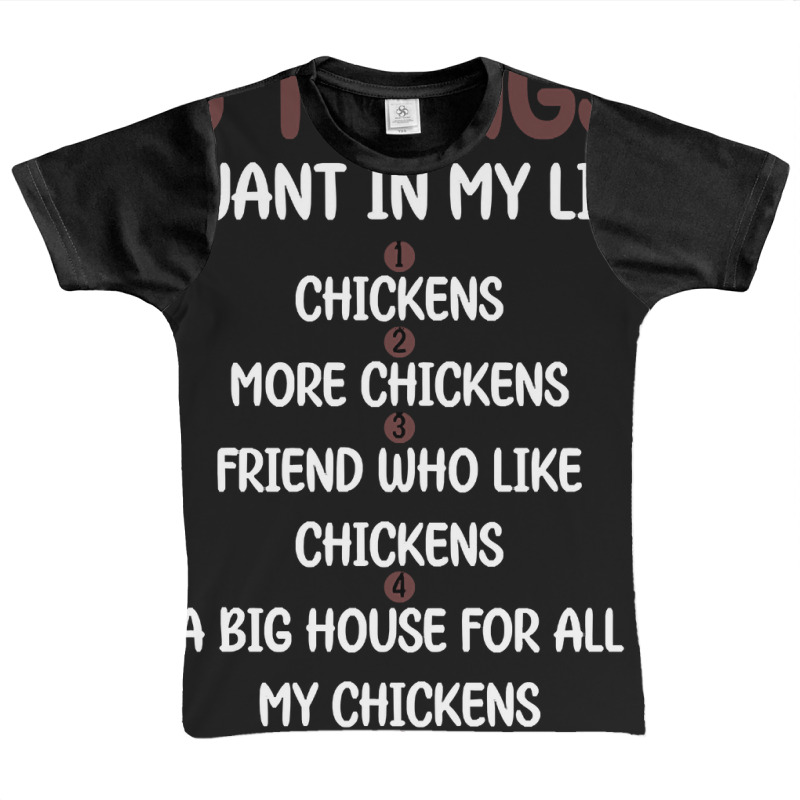 5 Things I Want In My Life Chickens & More Chickens Graphic Youth T-shirt by Sizemore Adame | Artistshot