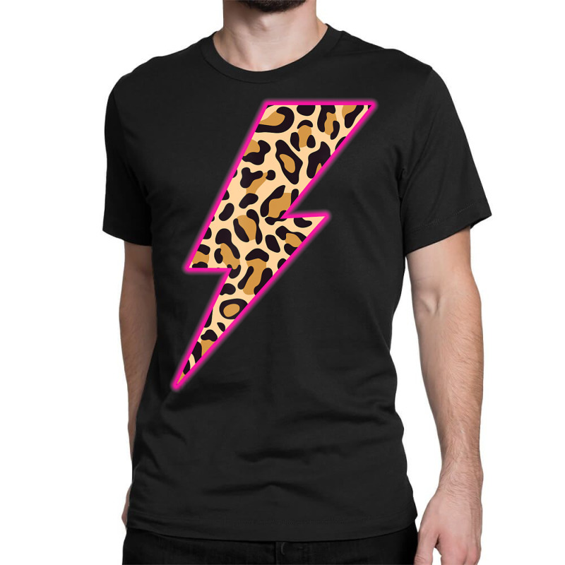 Leopard Lightning Bolt Cheetah Thunder Animal Print Classic T-shirt by Min06 | Artistshot