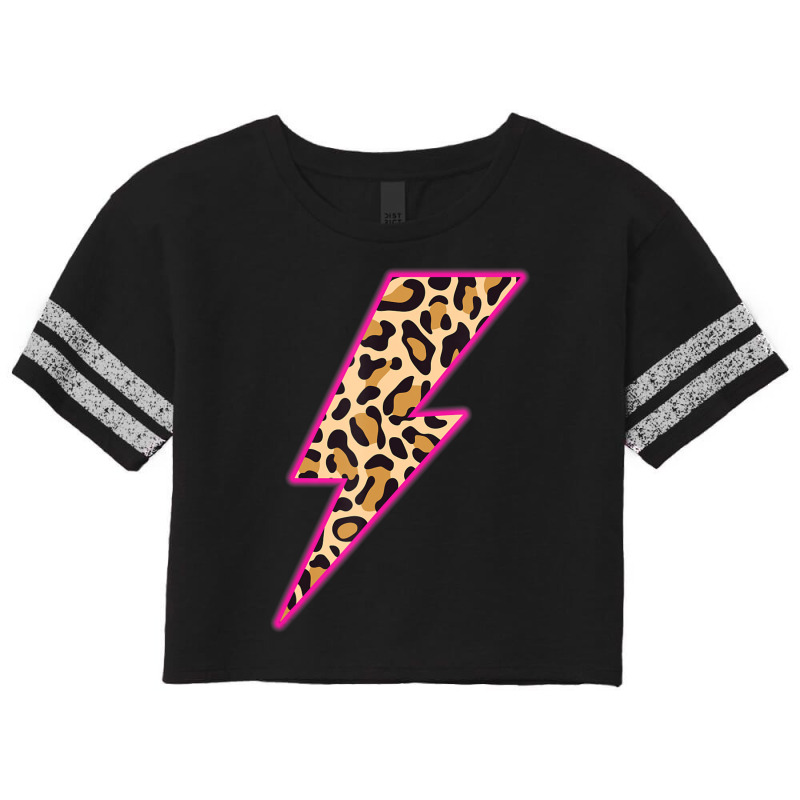 Leopard Lightning Bolt Cheetah Thunder Animal Print Scorecard Crop Tee by Min05 | Artistshot