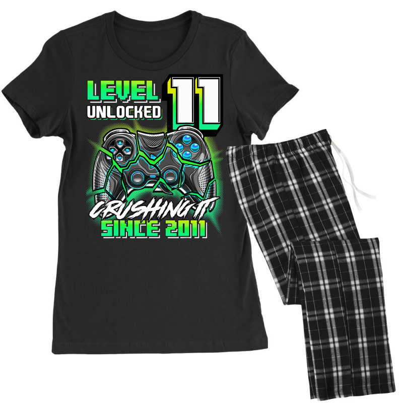 Level 11 Unlocked Crushing It 2011 Video Game 11th Birthday Women's Pajamas Set by rastyrocl | Artistshot