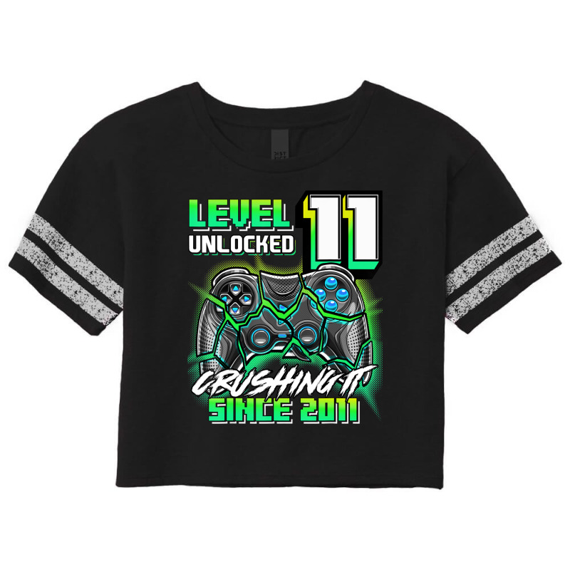 Level 11 Unlocked Crushing It 2011 Video Game 11th Birthday Scorecard Crop Tee by rastyrocl | Artistshot