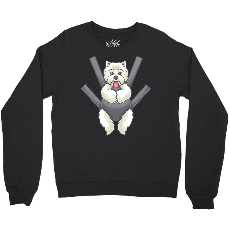 Westie Dog T  Shirt Westie In A Carrier Bag T  Shirt Crewneck Sweatshirt | Artistshot