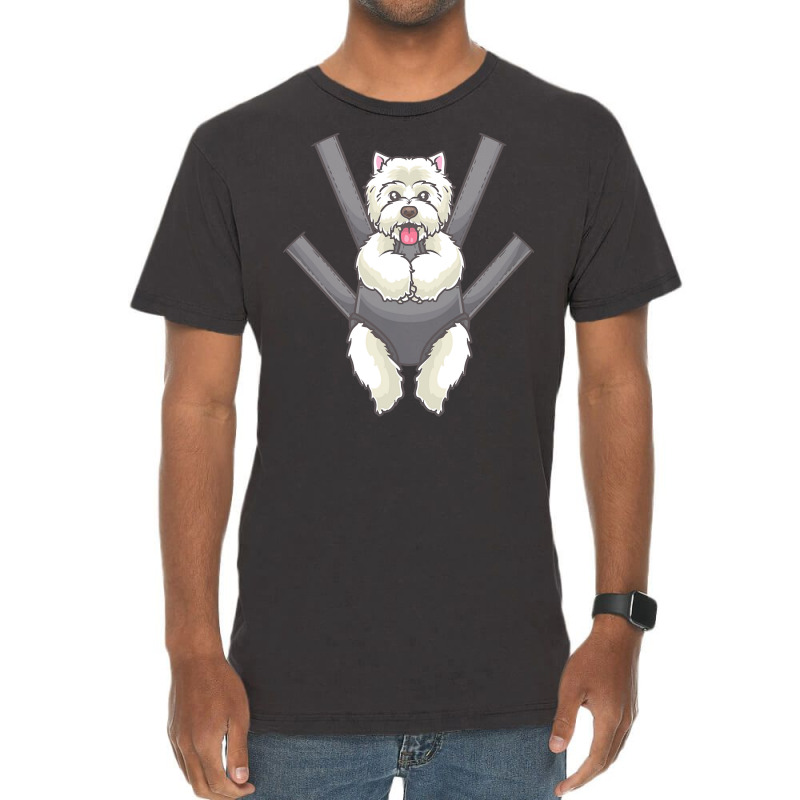 Westie Dog T  Shirt Westie In A Carrier Bag T  Shirt Vintage T-shirt | Artistshot