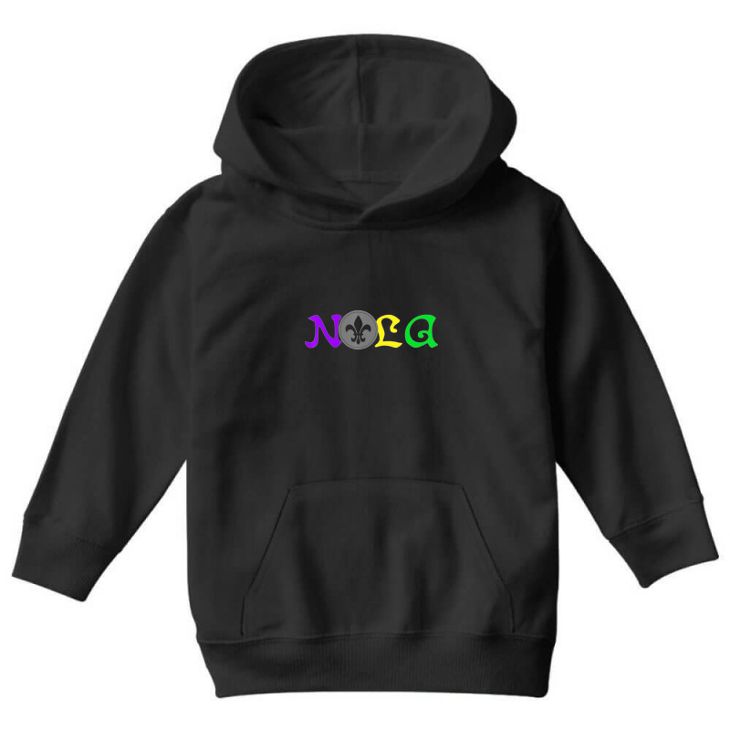 Nola New Orleans Mardi Gras 504 Youth Hoodie by femalesbaubles | Artistshot