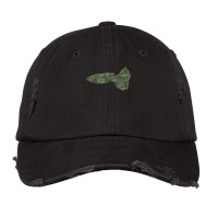 Military Guppy Camo Print Us Rainbow Fish Veteran Men Vintage Cap | Artistshot