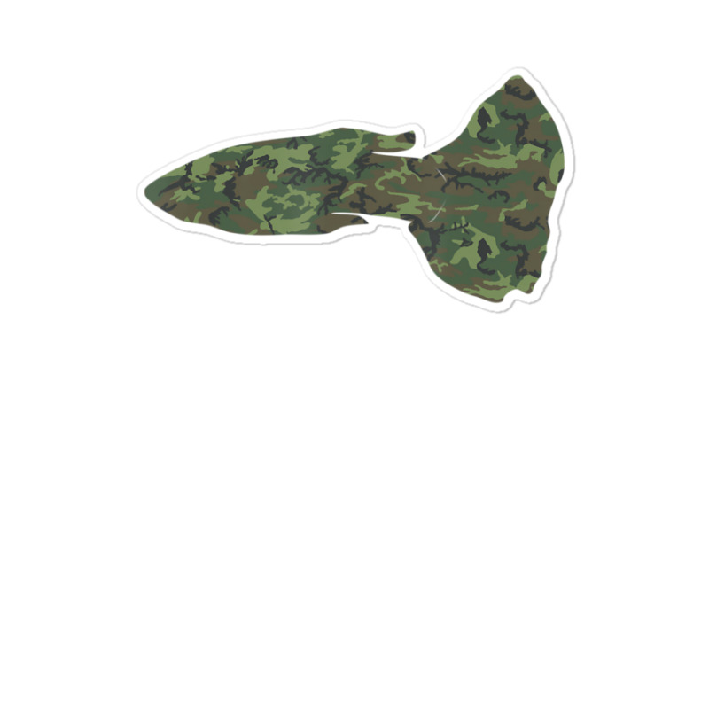 Military Guppy Camo Print Us Rainbow Fish Veteran Men Sticker | Artistshot