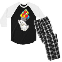 Westie T  Shirt West Highland White Terrier Westie Gifts T  Shirt Men's 3/4 Sleeve Pajama Set | Artistshot