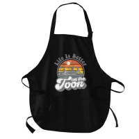 Life Is Better On The Toon Pontoon Boat Boating Medium-length Apron | Artistshot