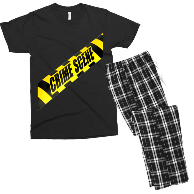 Crime Scene Forensic Tape Police Science Investigator Csi Men's T-shirt Pajama Set | Artistshot