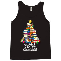 Christmas Tree Love Reading Books Librarian Tank Top | Artistshot