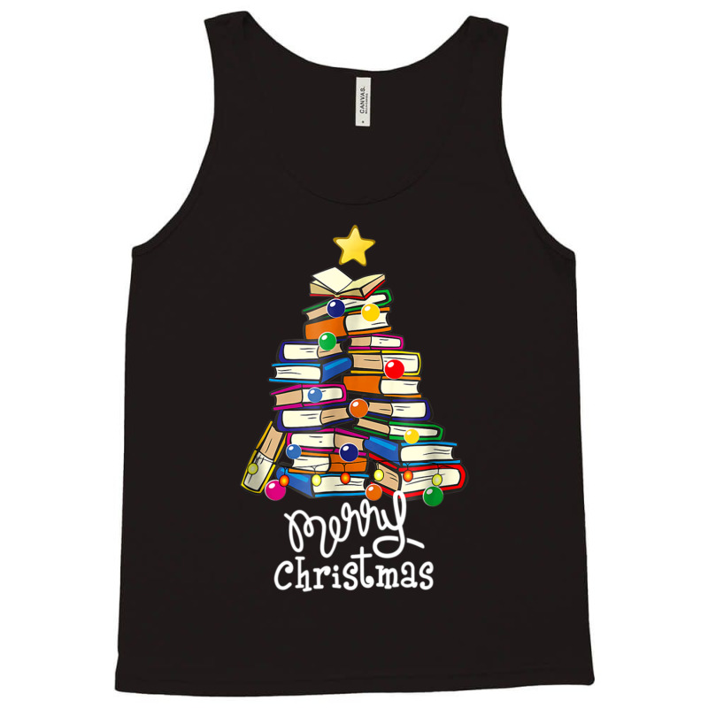 Christmas Tree Love Reading Books Librarian Tank Top by oatesorlandoi9eepf | Artistshot