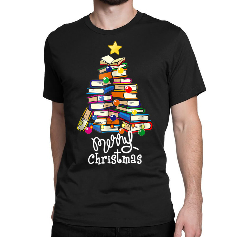 Christmas Tree Love Reading Books Librarian Classic T-shirt by oatesorlandoi9eepf | Artistshot