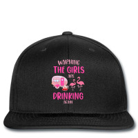 Flamingo Bird Tropical Warning The Girls Are Drinking Again Cute Campi Printed Hat | Artistshot